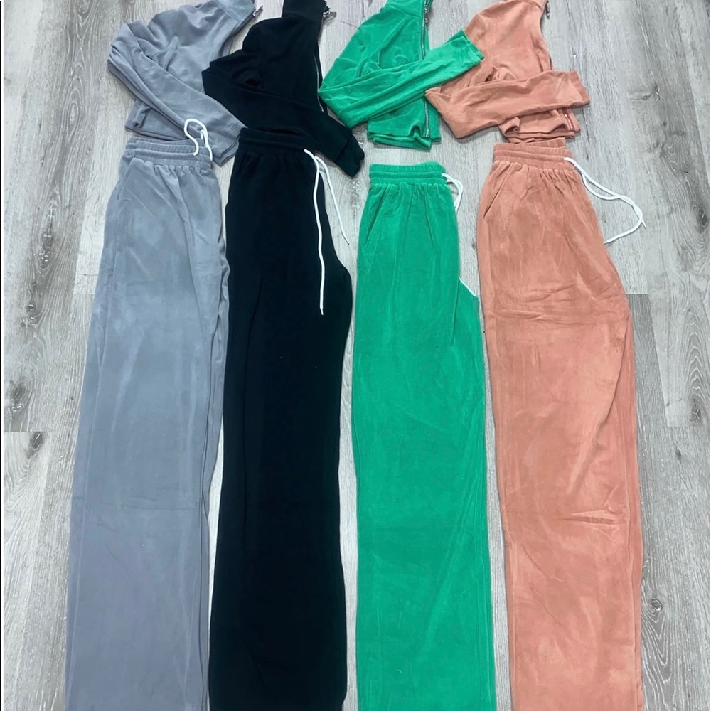 2 piece Tracksuit set, color: Green “Tall friendly”